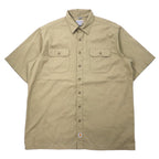 日本然リトテ-古着オンライン-carhartt 半袖 ワークシャツ 2XL ベージュ ポリエステル コットン ビッグサイズ Twill S/S Work Shirt S223 KHI-carhartt Short Sleeve Work Shirt 2XL Beige Polyester Cotton Big Size Twill S/S Work Shirt S223 KHI