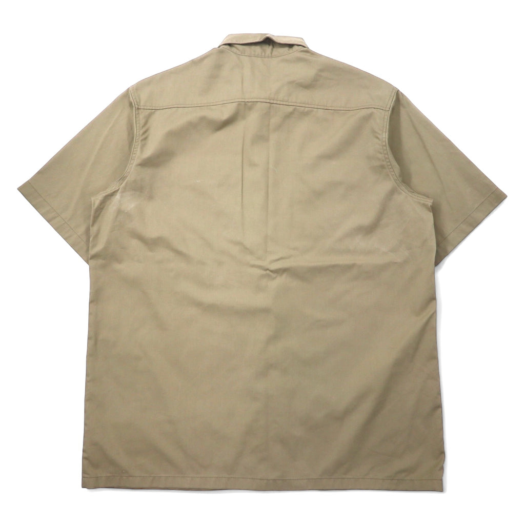 carhartt 半袖 ワークシャツ 2XL ベージュ ポリエステル コットン ビッグサイズ Twill S/S Work Shirt S223 KHI