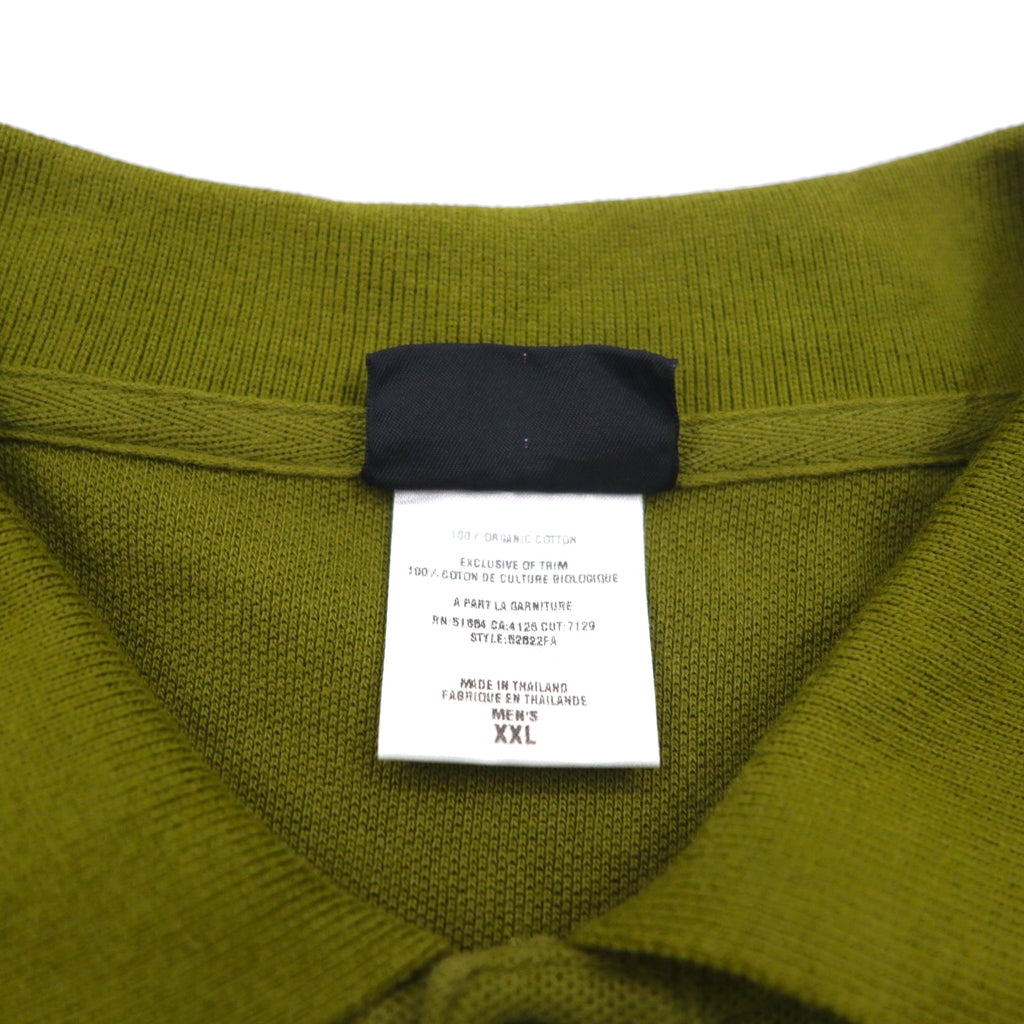 Patagonia Organic Cotton Polo Shirt 2XL Khaki Pique Single Point Logo Embroidery 52822