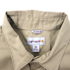 carhartt 半袖 ワークシャツ 2XL ベージュ ポリエステル コットン ビッグサイズ Twill S/S Work Shirt S223 KHI