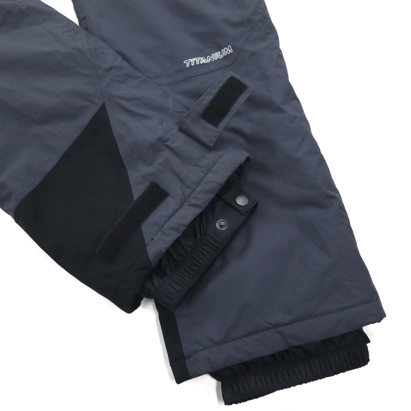 Columbia TITANIUM スノービブパンツ サロペット 防水 オーバーオール L グレー 中綿 スキー スノーボード ウェア EM8025