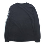 NINTENDO 1985 任天堂 ロングスリーブTシャツ ロンT M ブラック 袖プリント フラッグチェック