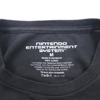 NINTENDO 1985 任天堂 ロングスリーブTシャツ ロンT M ブラック 袖プリント フラッグチェック