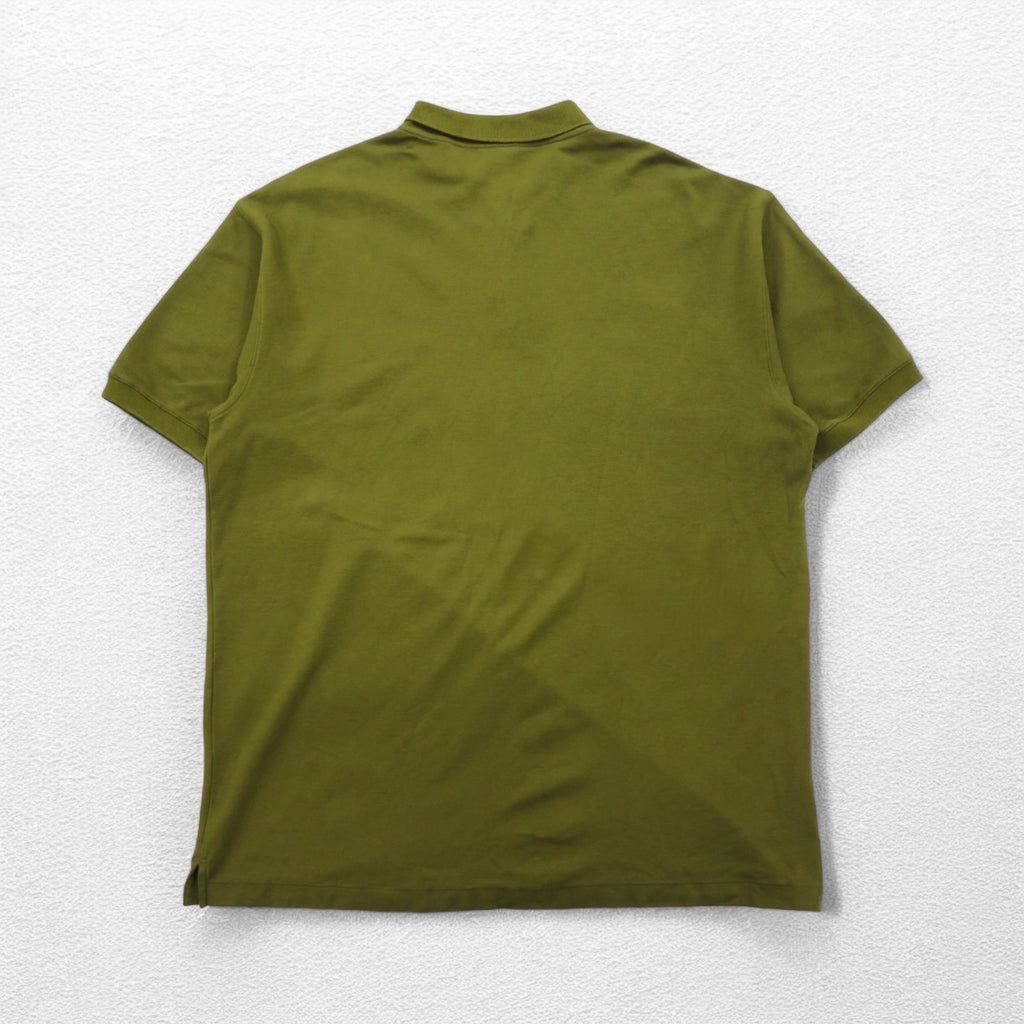 Patagonia Organic Cotton Polo Shirt 2XL Khaki Pique Single Point Logo Embroidery 52822