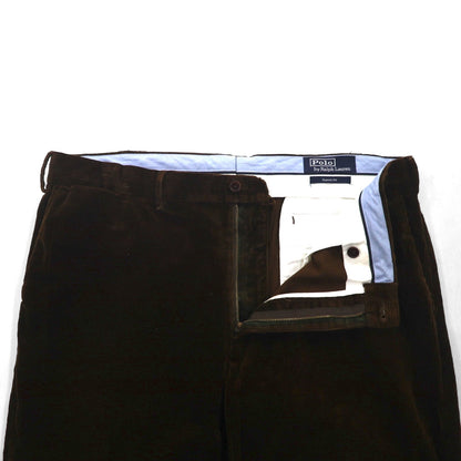 Polo Ralph Lauren コーデュロイ チノパンツ スラックス 2XL ブラウン CLASSIC FIT ダブルカフス