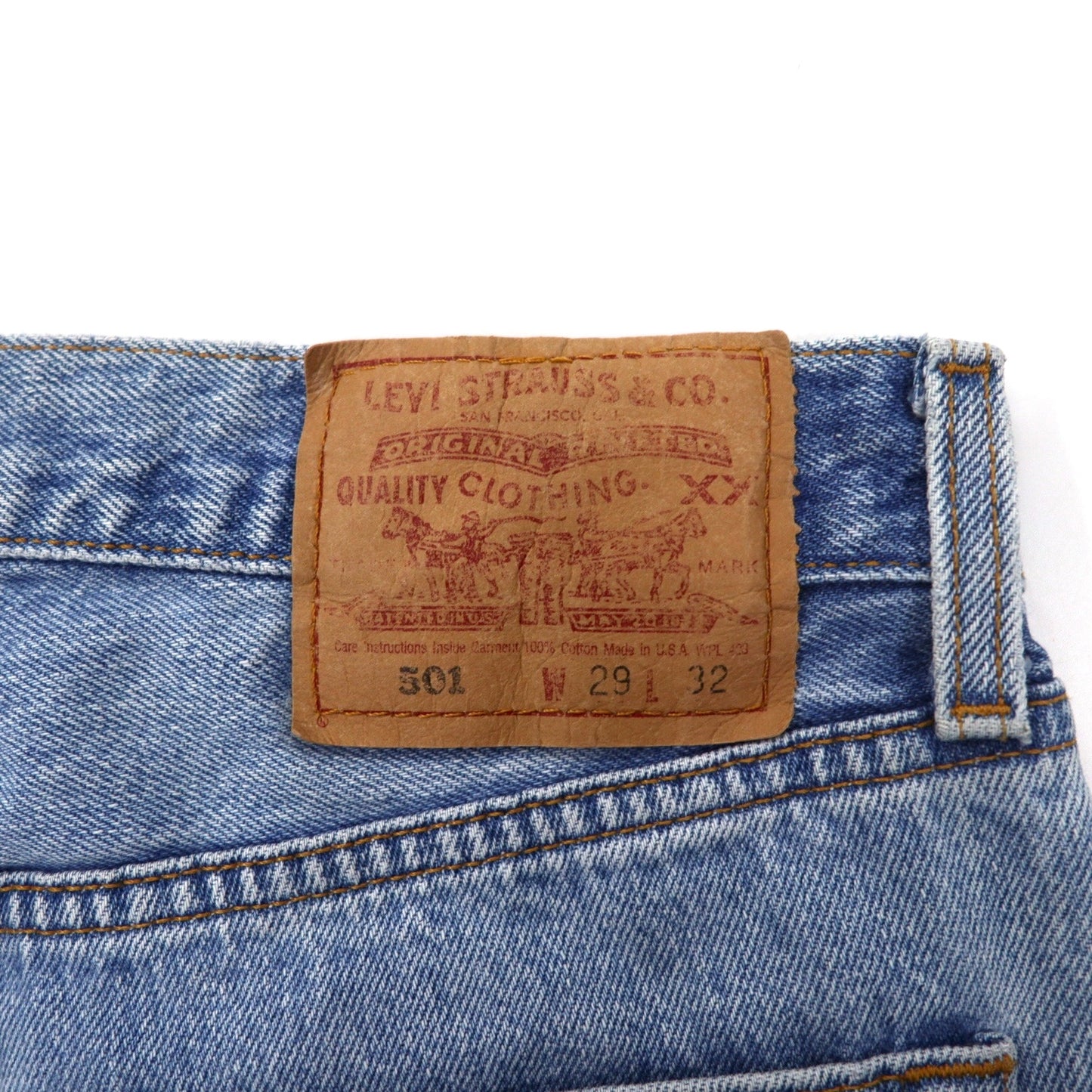 Levi's USA製 90年代 501 デニムパンツ 29 ブルー アイスウォッシュ コットン ボタン裏544 ボタンフライ 6501-0193