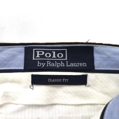 Polo Ralph Lauren コーデュロイ チノパンツ スラックス 2XL ブラウン CLASSIC FIT ダブルカフス