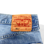 Levi's Made in Spain 00s Euro Levi's 501 Denim Pants Size 31 Blue Ice Wash Cotton Button Fly Button Back 295 501-0178