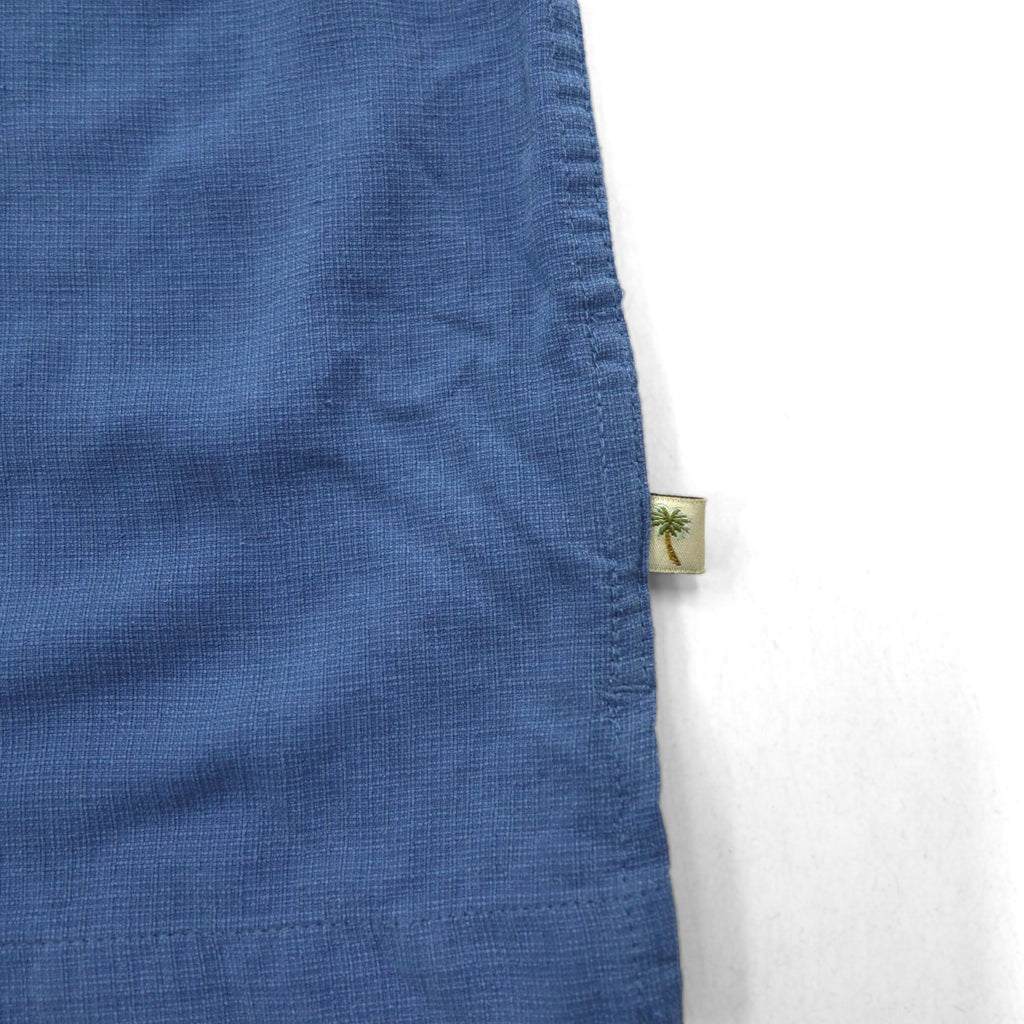 Island Shores Silk Short Sleeve Open Collar Shirt, Open Neck Aloha Shirt, 2XL, Blue, Box Silhouette, Washable