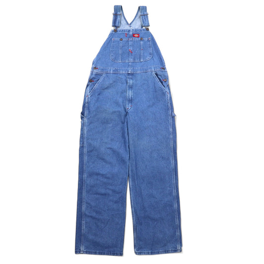 Dickies デニム オーバーオール ビブオーバーオール 32 ブルー コットン INDIGO BIB OVERALL STONEWASH 8396SNB メキシコ製