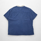 Island Shores Silk Short Sleeve Open Collar Shirt, Open Neck Aloha Shirt, 2XL, Blue, Box Silhouette, Washable