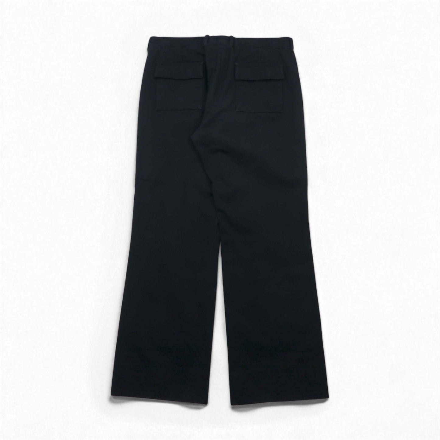 GUCCI イタリア製 ワイド フレア スラックスパンツ L ブラック コットン