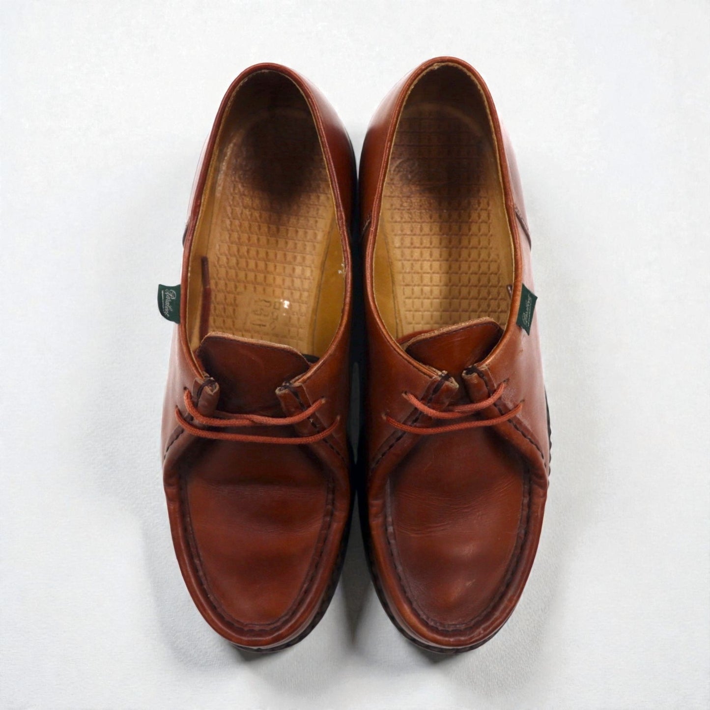 Paraboot ミカエル MICHAEL チロリアンシューズ 26.5cm レザー モカシン Marche II ラバーソール 7153 14 フランス製