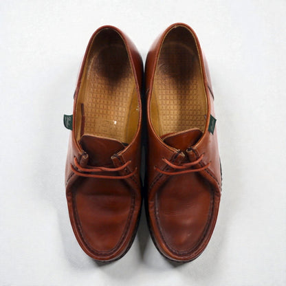 Paraboot ミカエル MICHAEL チロリアンシューズ 26.5cm レザー モカシン Marche II ラバーソール 7153 14 フランス製