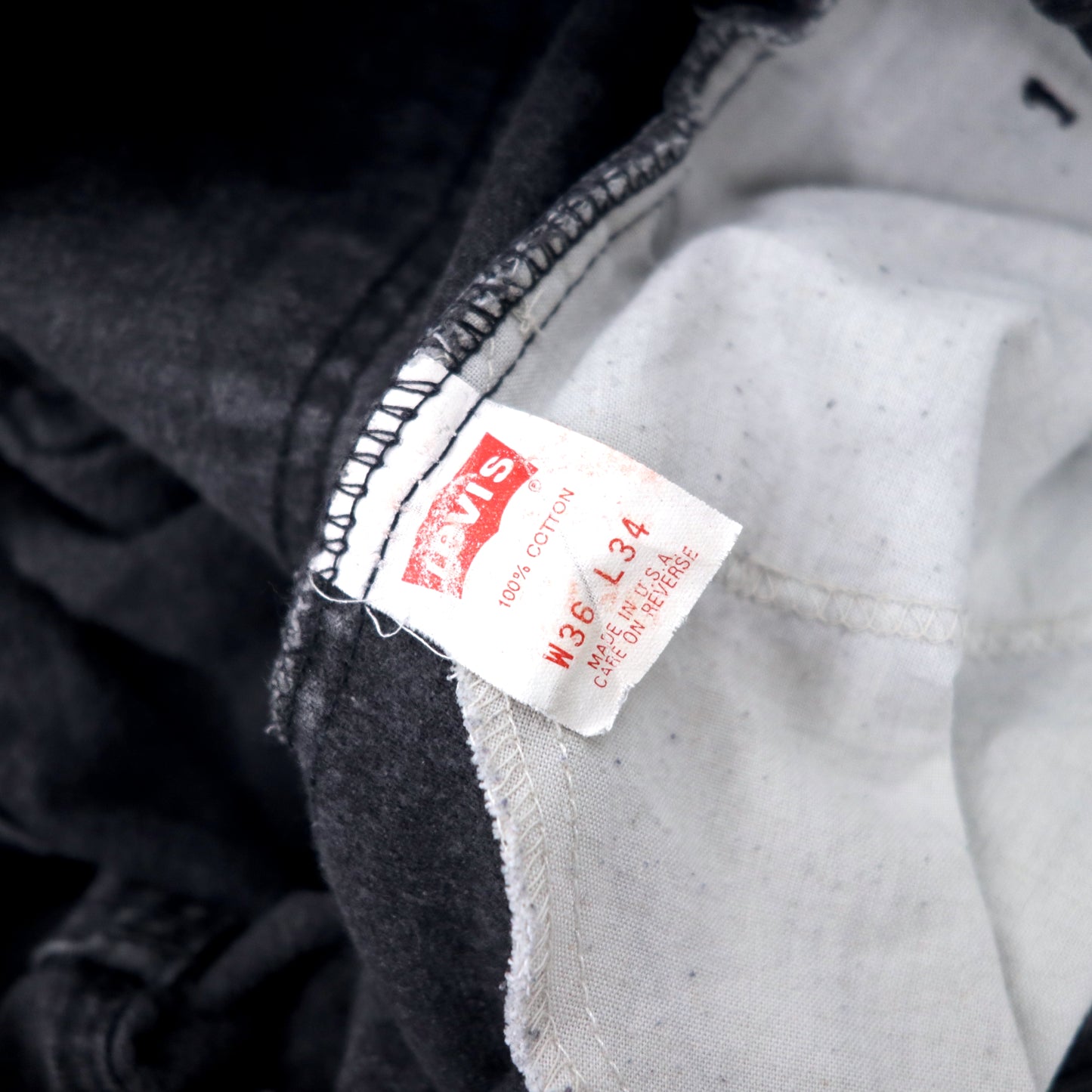 USA製 Levi's 90年代 テーパード ブラックデニムパンツ 550 ブラック 36 オレンジタブ 40550-4159 ルーズフィット