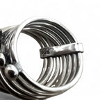 Vintage Mexican Jewelry メキシカンジュエリー 7連 リング シルバー 925 モダニスト