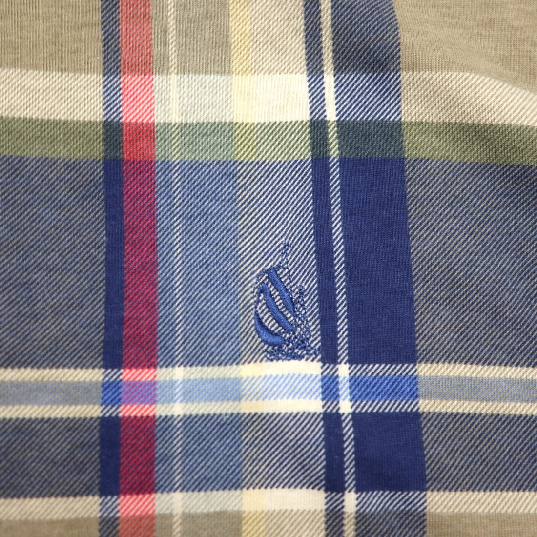 nautica 90s polo shirt, XL, navy, check, cotton, one-point logo embroidery