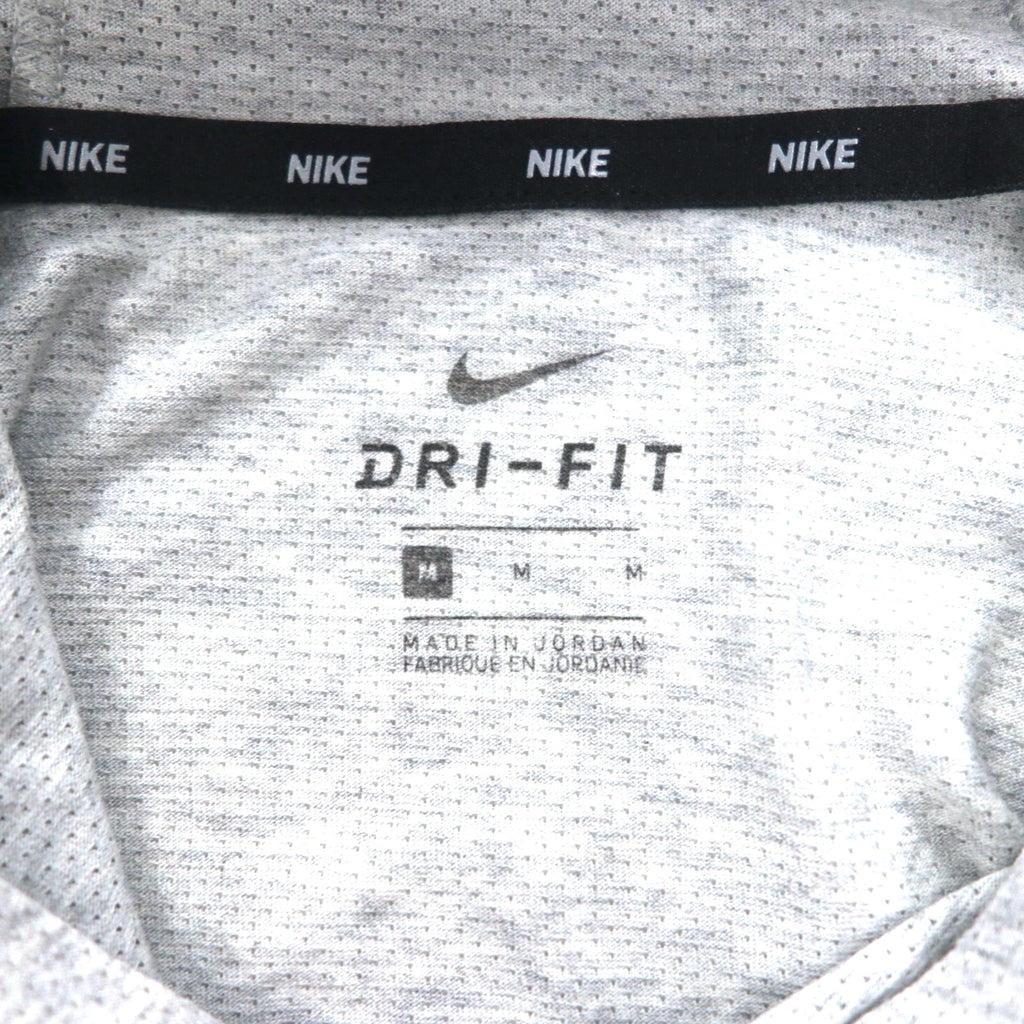 NIKE Dri-Fit Hoodie Long Sleeve T-Shirt M Gray L/S Hooded Training Top AO7579-012
