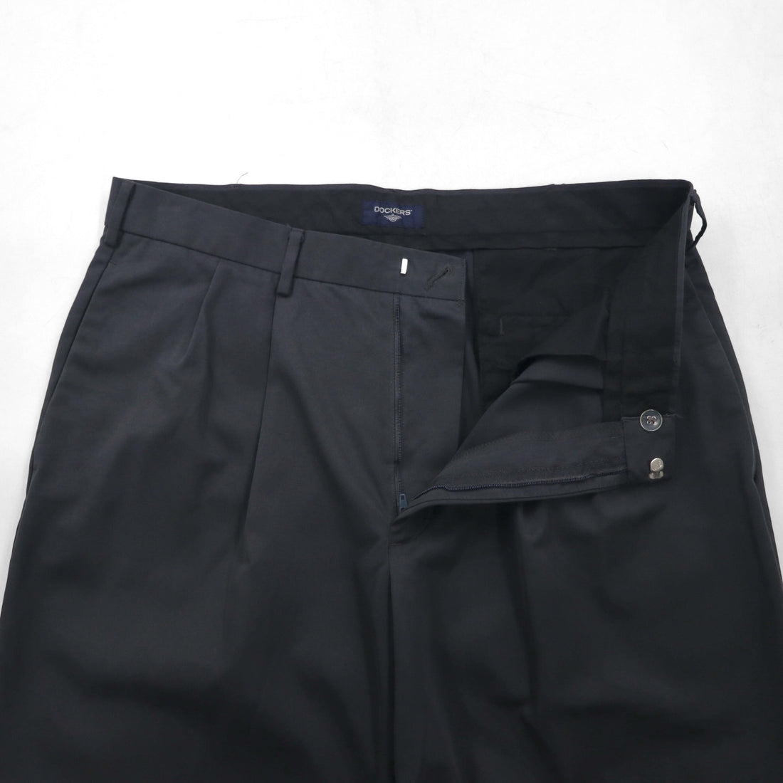 DOCKERS ( Levi's ) 00年代 2タック ワイド スラックスパンツ L グレー ポリエステル