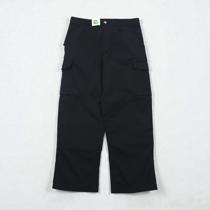 RUSSELL ATHLETIC ユーティリティー カーゴパンツ L ブラック 防水 Teflon ワイド サスペンダーボタン