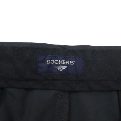 DOCKERS (Levi's) 2000s Wide Leg Slacks, Size L, Gray, Polyester