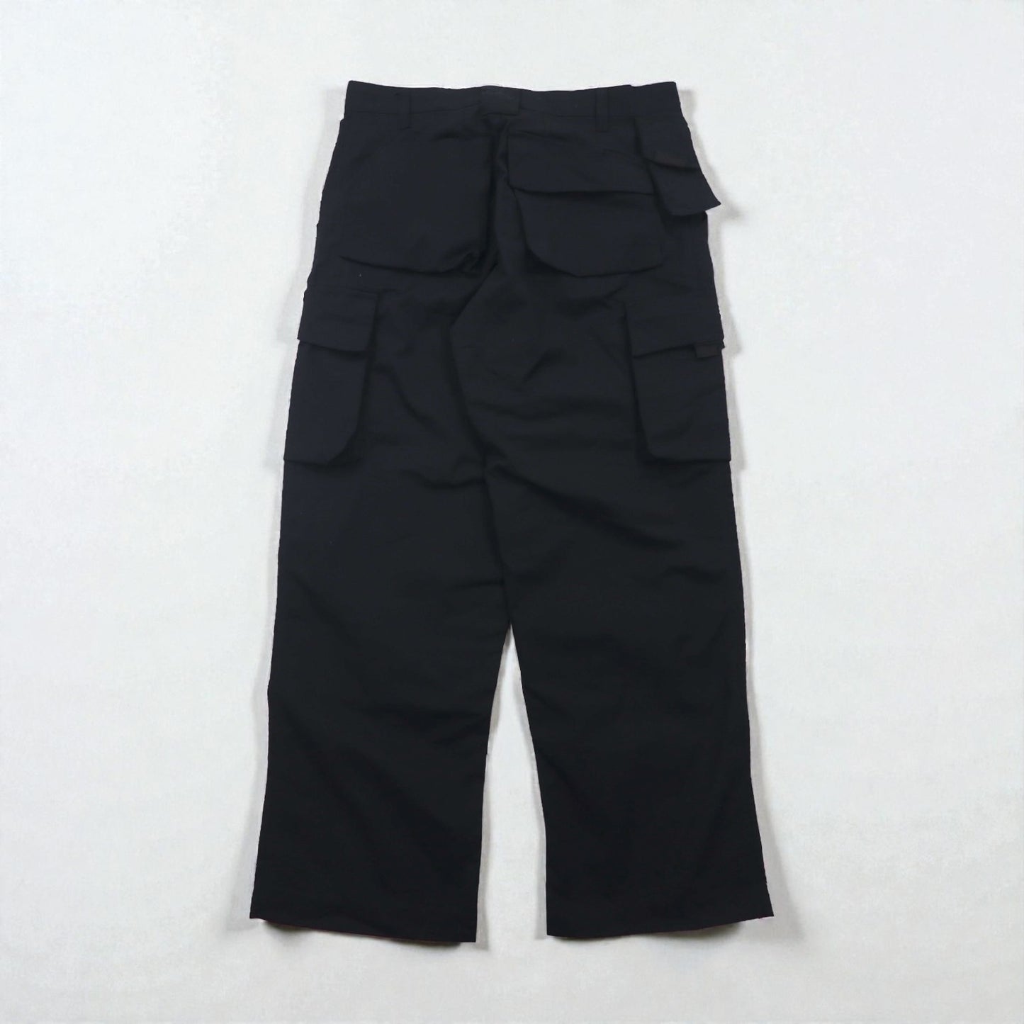 RUSSELL ATHLETIC ユーティリティー カーゴパンツ L ブラック 防水 Teflon ワイド サスペンダーボタン