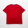 Polo by Ralph Lauren 90年代 シングルステッチ 鹿の子 Tシャツ L レッド コットン スモールポニー刺繍