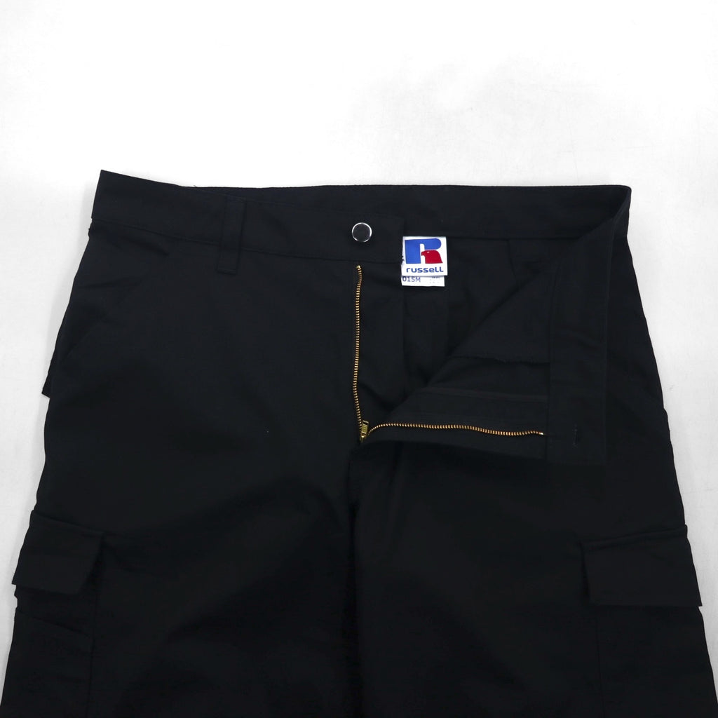 RUSSELL ATHLETIC ユーティリティー カーゴパンツ L ブラック 防水 Teflon ワイド サスペンダーボタン