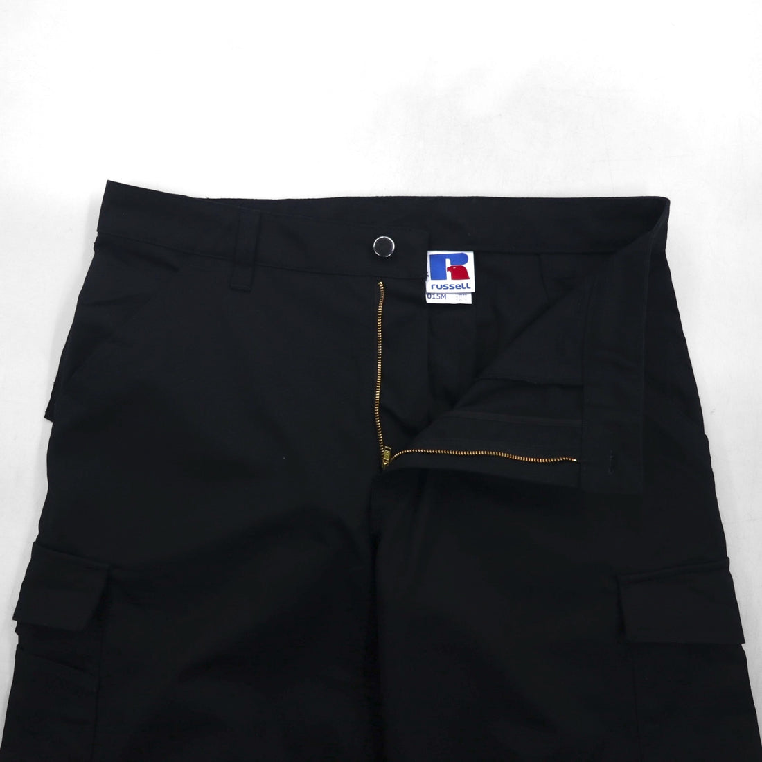 RUSSELL ATHLETIC Utility Cargo Pants, Large, Black, Waterproof Teflon, Wide Suspender Buttons