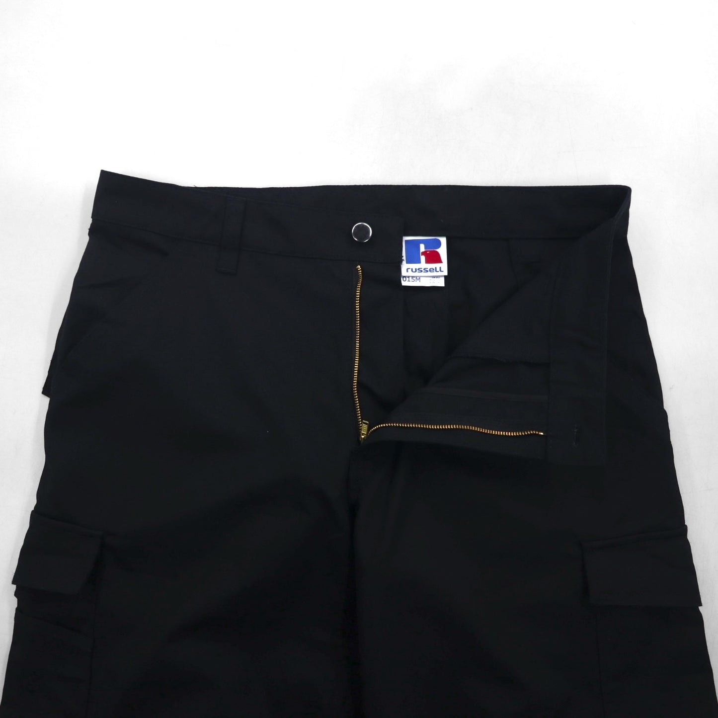 RUSSELL ATHLETIC ユーティリティー カーゴパンツ L ブラック 防水 Teflon ワイド サスペンダーボタン