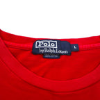 Polo by Ralph Lauren 90年代 シングルステッチ 鹿の子 Tシャツ L レッド コットン スモールポニー刺繍