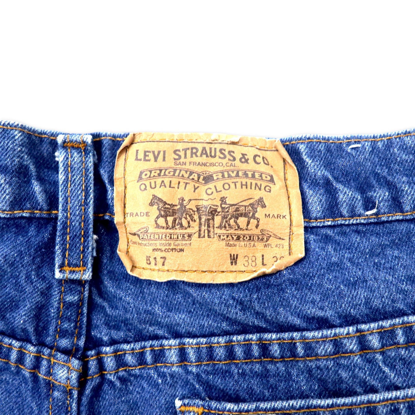 USA製 Levi's 80年代 ブーツカット デニムパンツ 517 ブルー 38 オレンジタブ 20517-0217