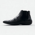 Salvatore Ferragamo Chelsea Boots with Side Gore, Size 27cm, Black Leather, VF 20202 D17, Made in Italy
