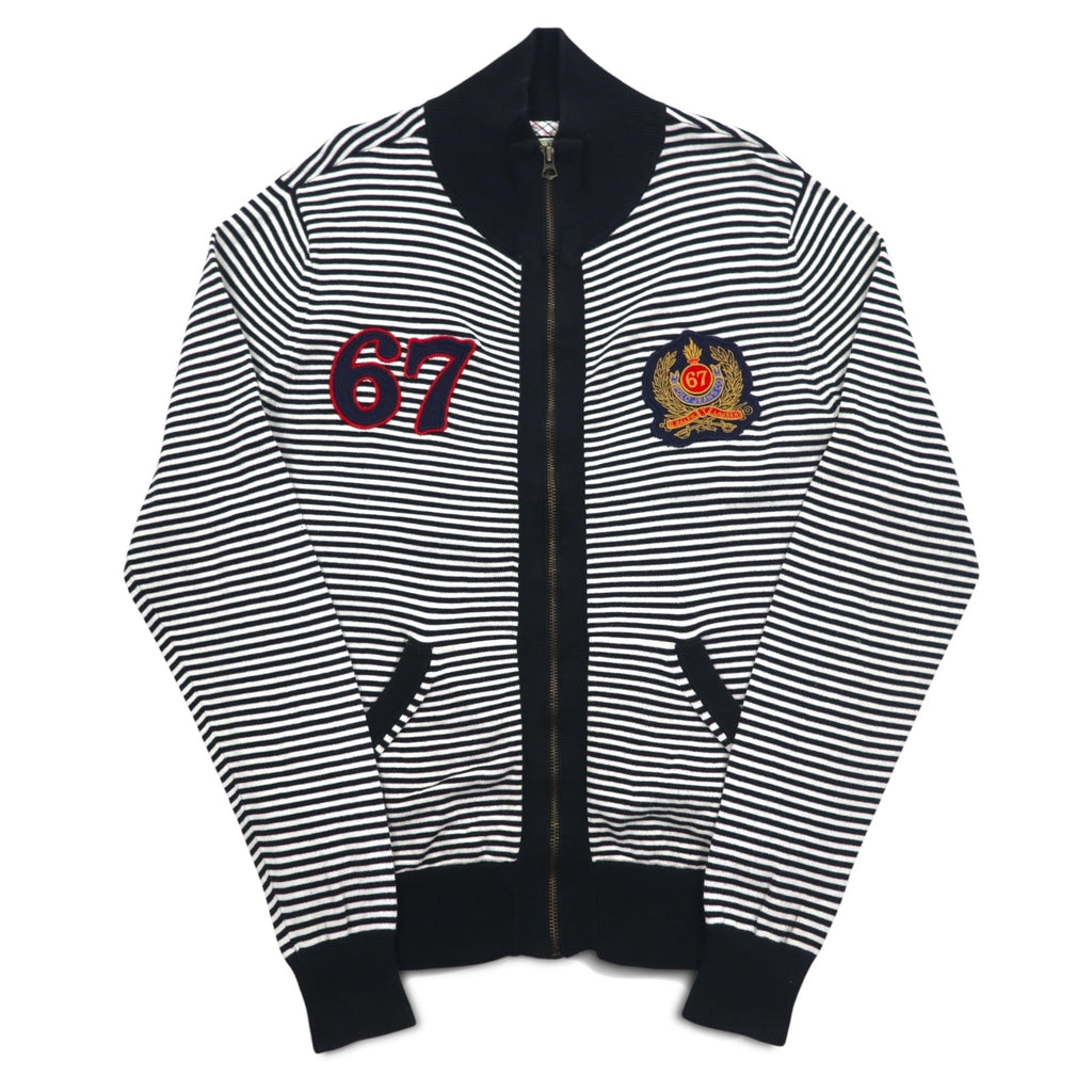 POLO JEANS COMPANY RALPH LAUREN ドライバーズニット フルジップ カーディガン L ボーダー TALONジップ