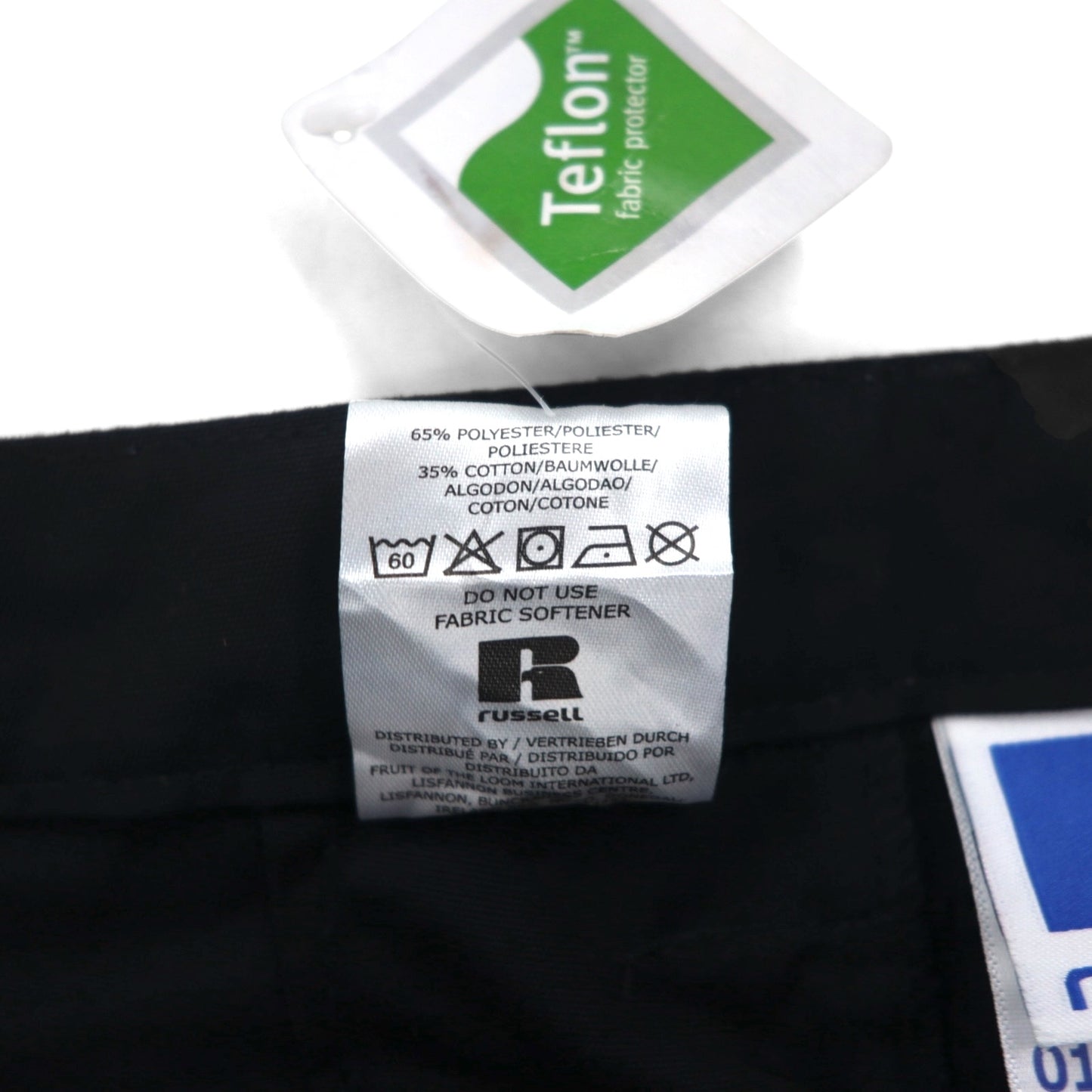 RUSSELL ATHLETIC ユーティリティー カーゴパンツ L ブラック 防水 Teflon ワイド サスペンダーボタン