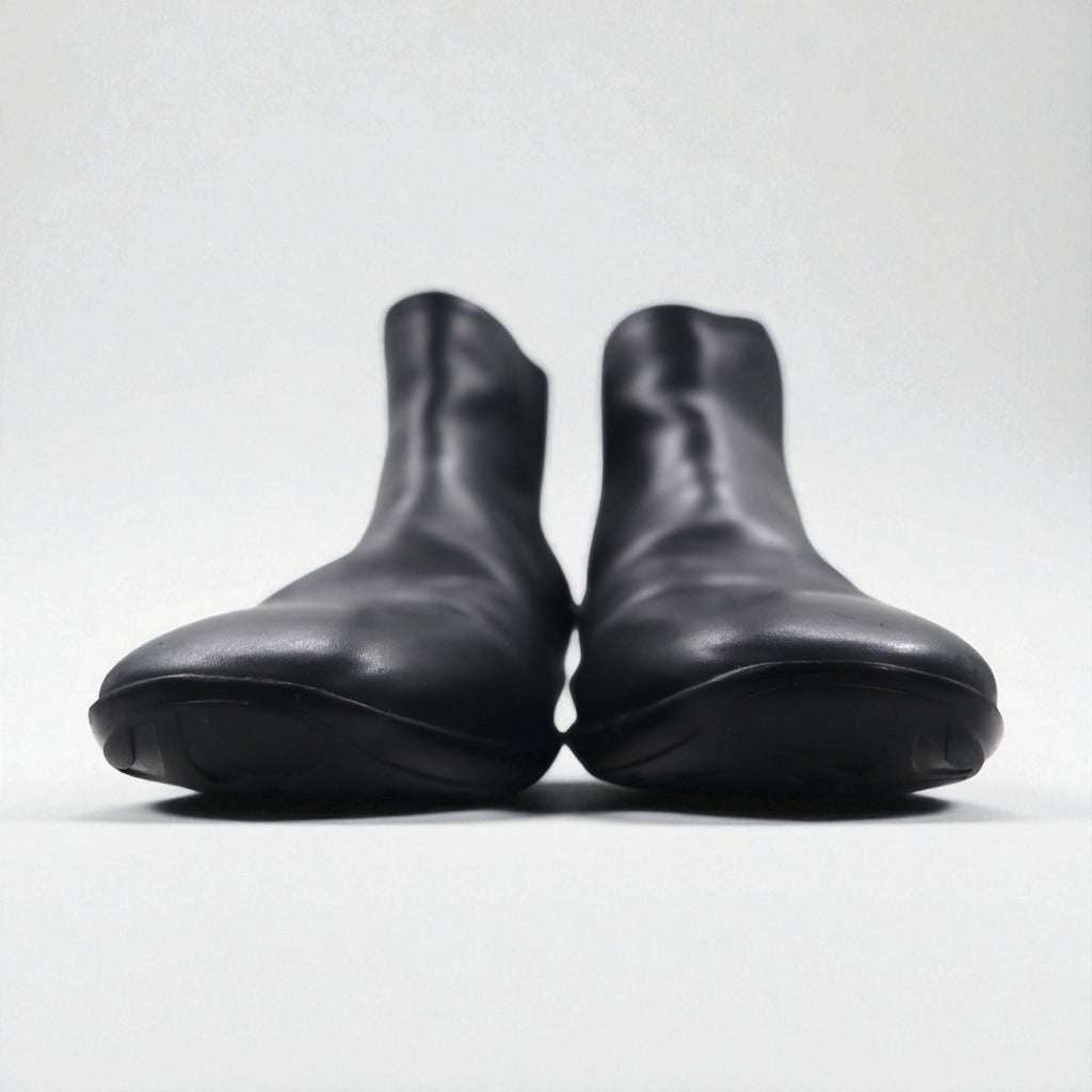Salvatore Ferragamo Chelsea Boots with Side Gore, Size 27cm, Black Leather, VF 20202 D17, Made in Italy