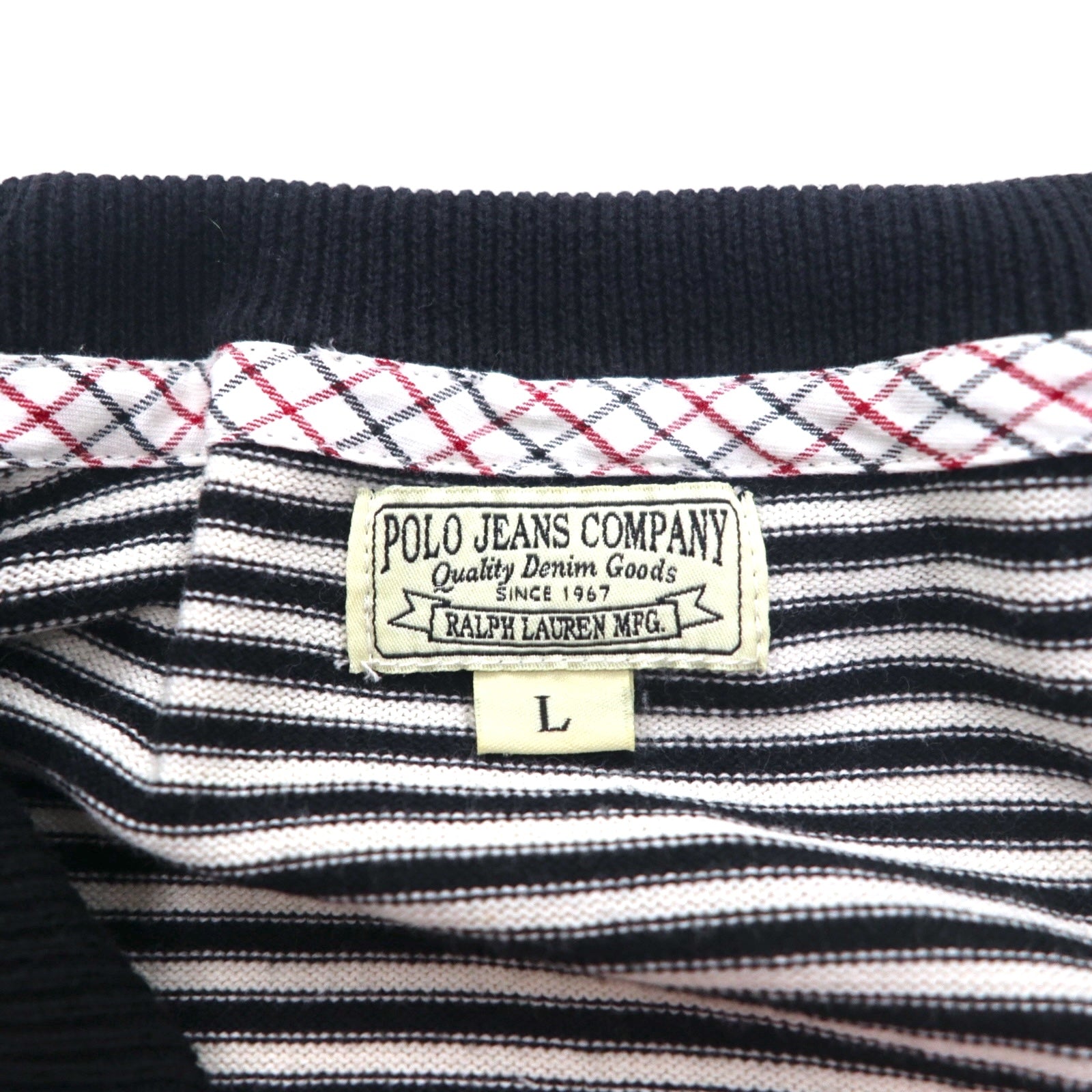 POLO JEANS COMPANY RALPH LAUREN ドライバーズニット フルジップ カーディガン L ボーダー TALONジップ