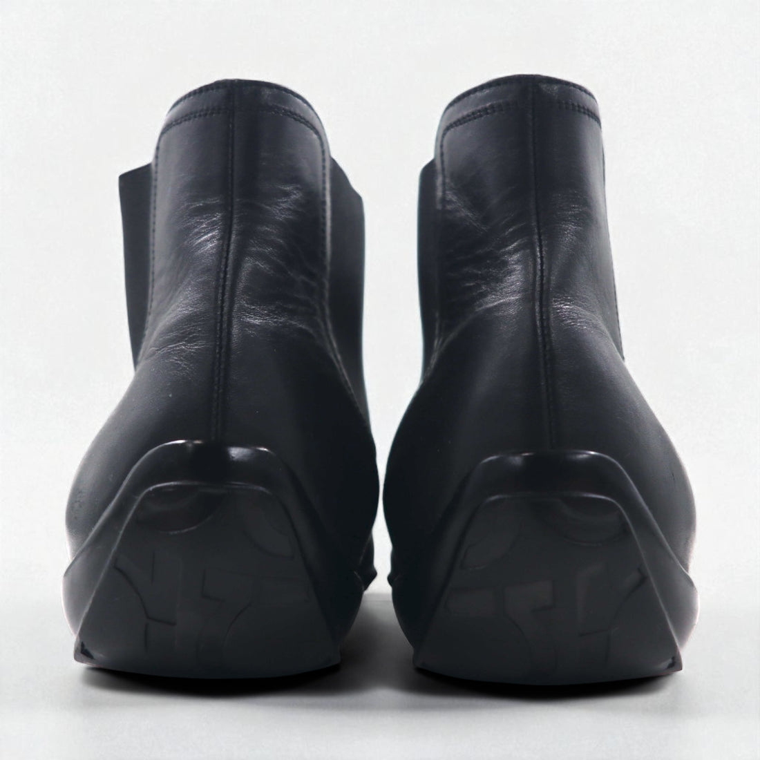 Salvatore Ferragamo Chelsea Boots with Side Gore, Size 27cm, Black Leather, VF 20202 D17, Made in Italy