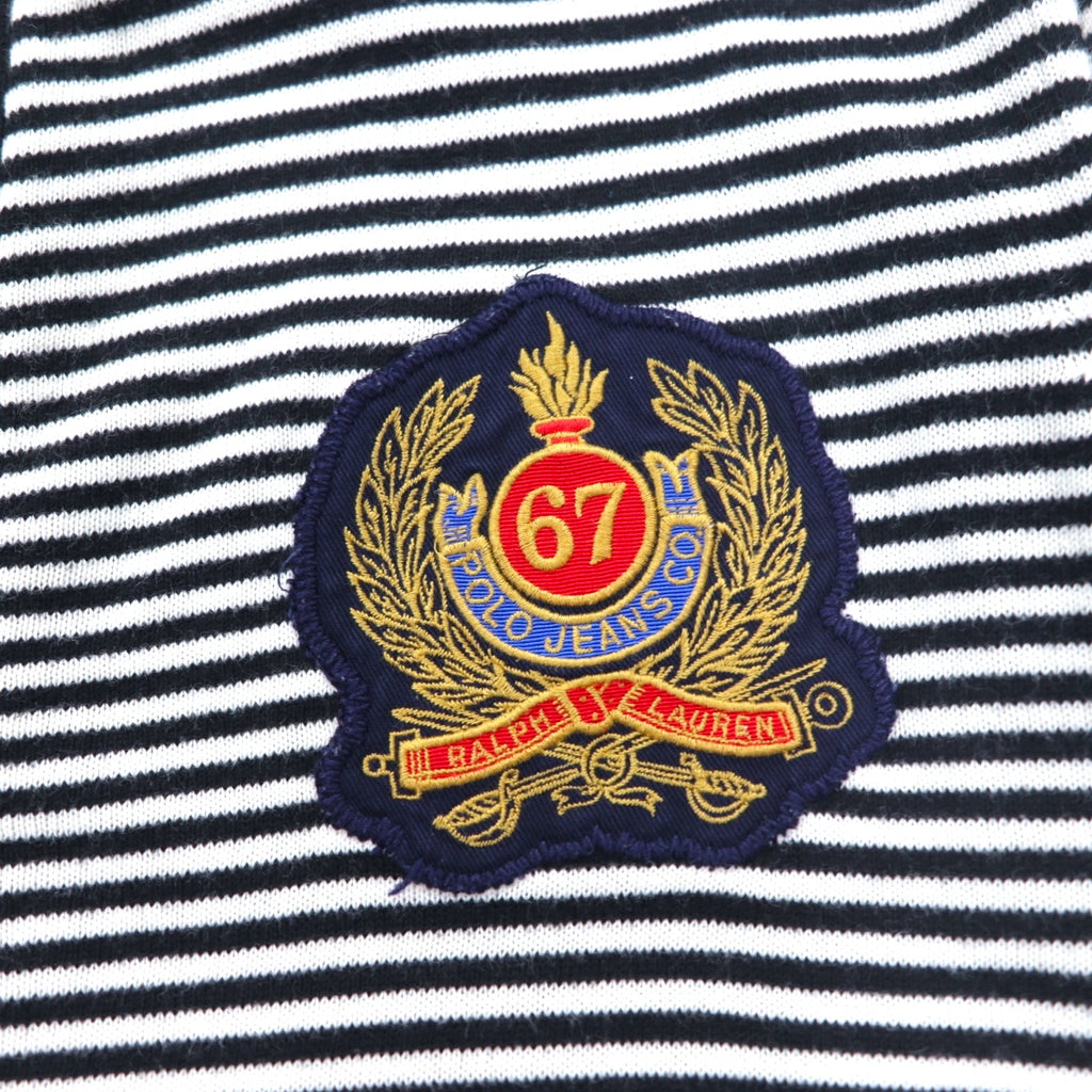 POLO JEANS COMPANY RALPH LAUREN ドライバーズニット フルジップ カーディガン L ボーダー TALONジップ