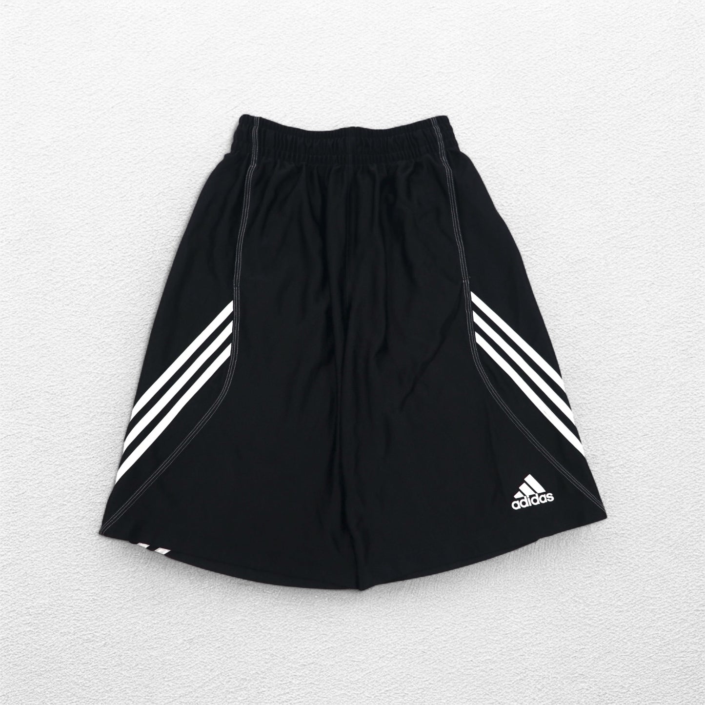 adidas 3ストライプ ショートパンツ ハーフパンツ M ブラック ポリエステル バスケットボール ゲームパンツ