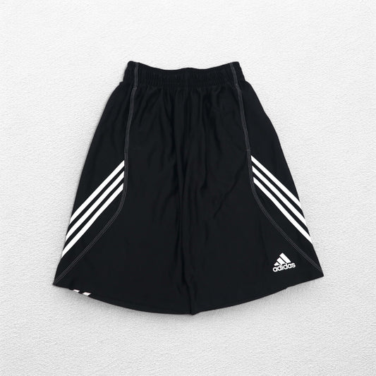 adidas 3ストライプ ショートパンツ ハーフパンツ M ブラック ポリエステル バスケットボール ゲームパンツ