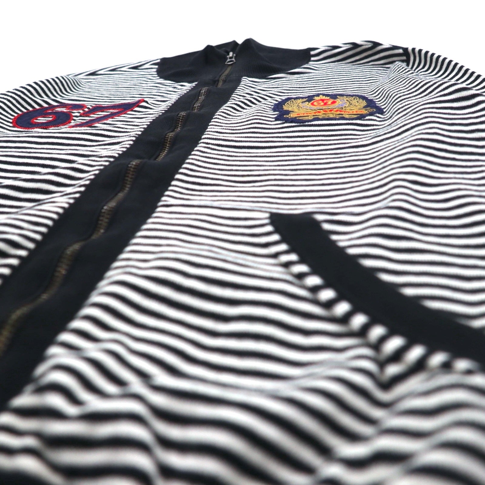 POLO JEANS COMPANY RALPH LAUREN ドライバーズニット フルジップ カーディガン L ボーダー TALONジップ