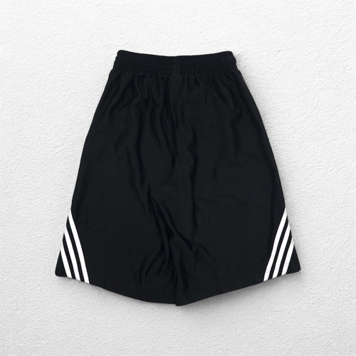 adidas 3-Stripe Shorts, Half Pants, Medium, Black, Polyester, Basketball, Game Pants