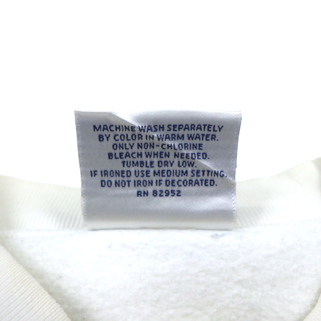 90s USA Made THE PERFECT SHIRT COMPANY Front V Print Sweatshirt, Size 2XL, White, Fleece-Lined, KEEFE'S GOLF CLUBS