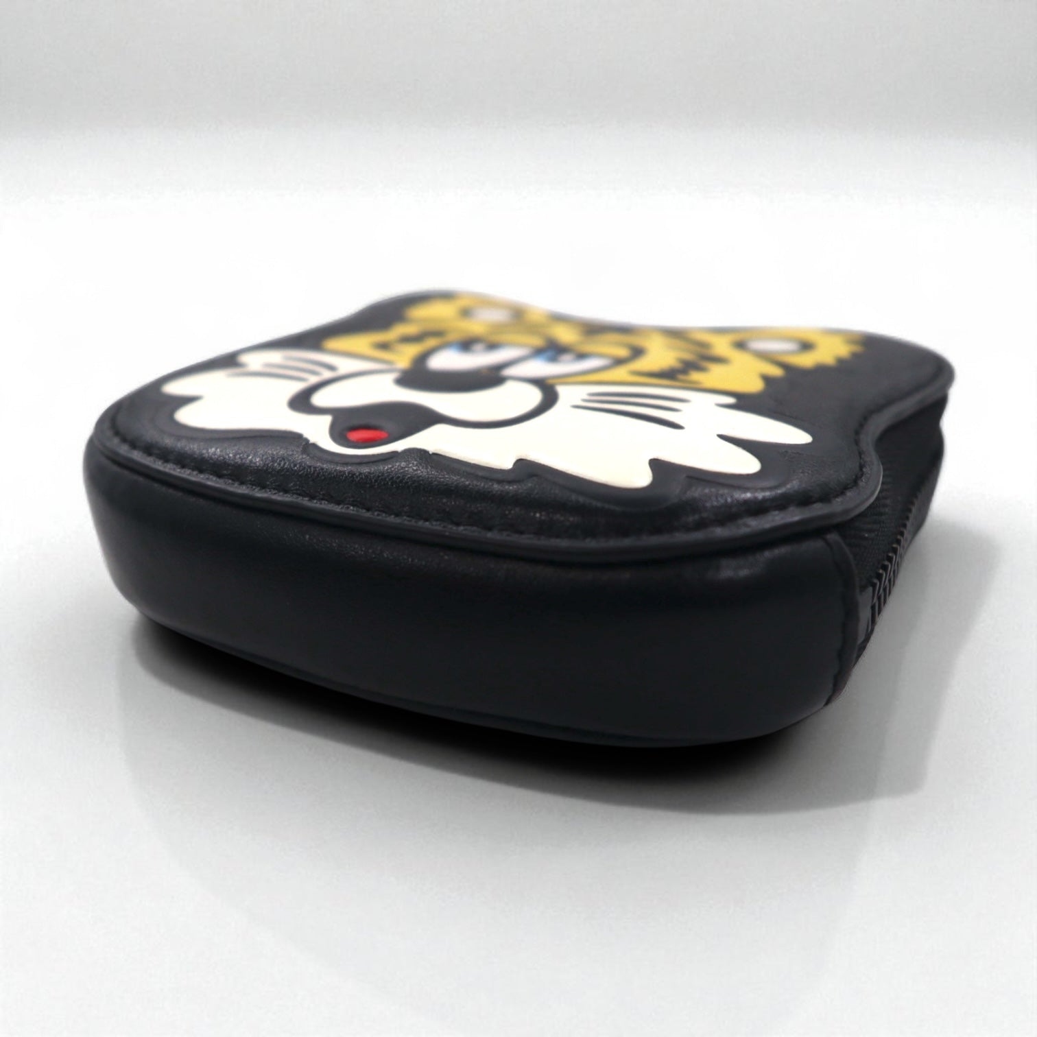 KENZO VERDY MARKET Leather Purse and Coin Case with KENZO Stamp in Black