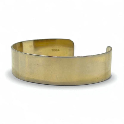 TOGA Wide Gold Bangle Bracelet, Flat Metal