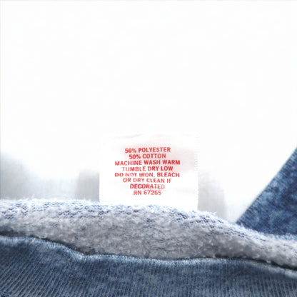 Vintage 90s USA Made Sweatshirt Feathers 90年代 ストーンウォッシュ スウェット L ブルー ATLANTIC CITY