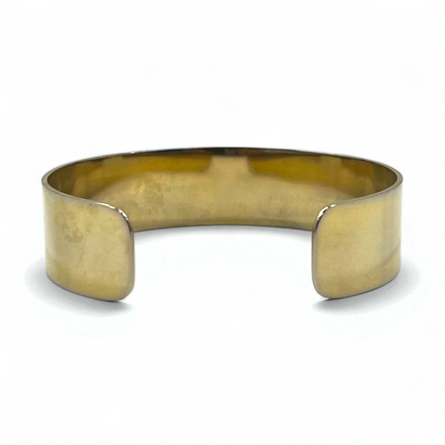 TOGA Wide Gold Bangle Bracelet, Flat Metal