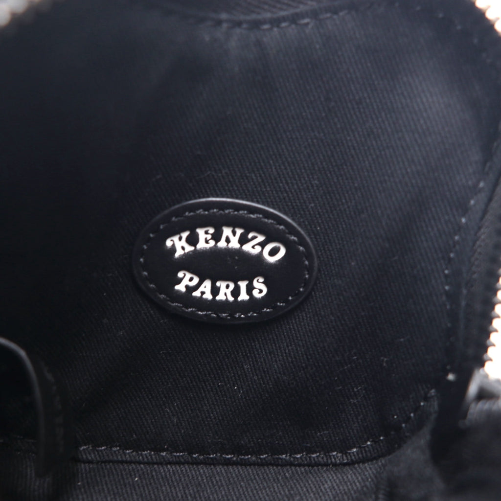 KENZO VERDY MARKET Leather Purse and Coin Case with KENZO Stamp in Black