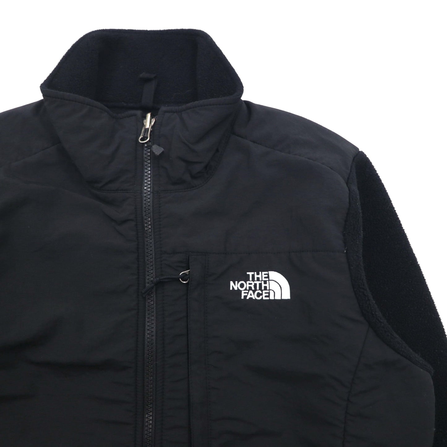 THE NORTH FACE ポーラテック POLARTEC デナリ フリースジャケット M ブラック ナイロン切替 フルジップ ハイネック ドローコード